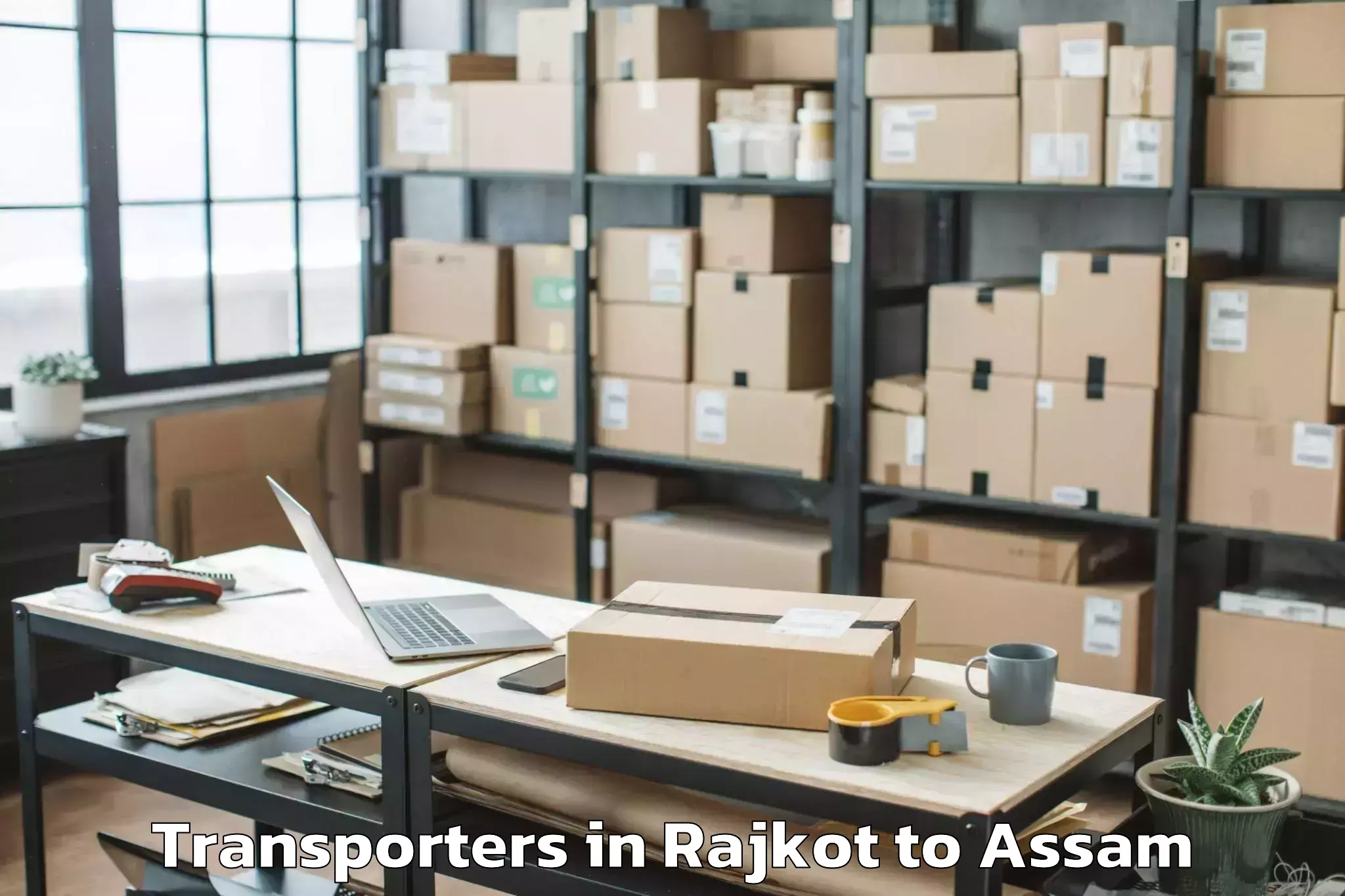 Easy Rajkot to Rangapara Transporters Booking